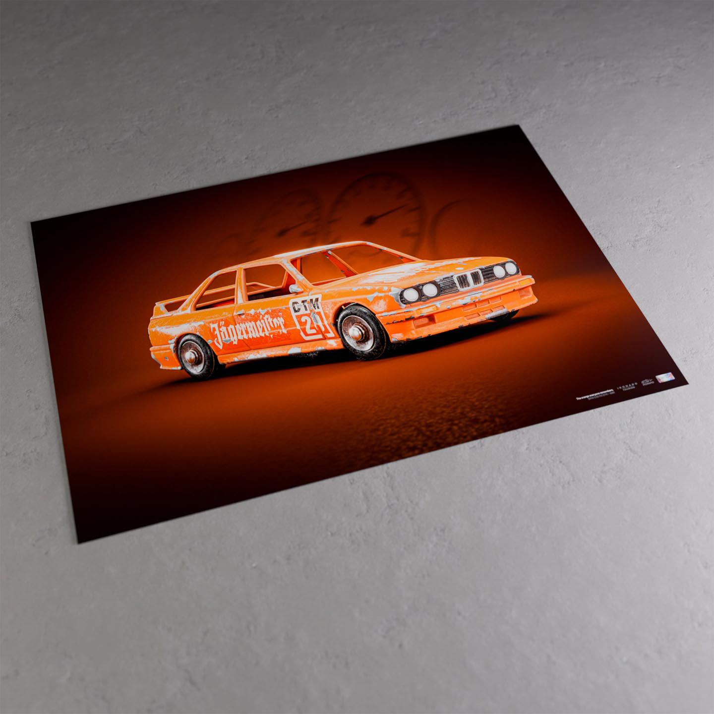 Ironaro - Affiche haute définition BMW E30 M3 #20 1990 - Collection Ironaro Touring