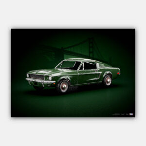 Ironaro - Affiche haute définition Ford Mustang Fastback 1968 - Collection Ironaro Touring