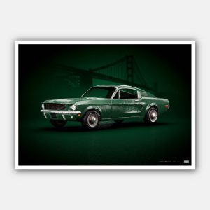 Ironaro - Affiche haute définition Ford Mustang Fastback 1968 A - Collection Art Print